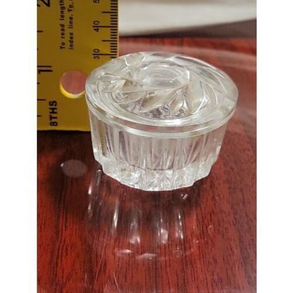Phil Papel Imports Crystal Glass Small Trinket Gift Box Made in Germany Vintage - Picture 10 of 11